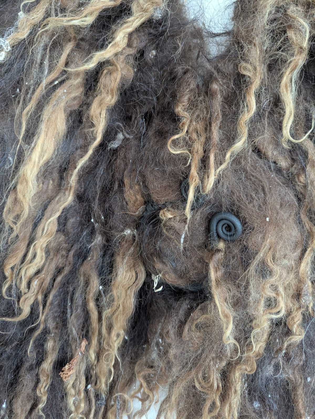 Viking Fur Cloak Dark Brown XXL – Real Scandinavian Sheepskin – Metal Brooch – Wikinger Fellumhang – 622