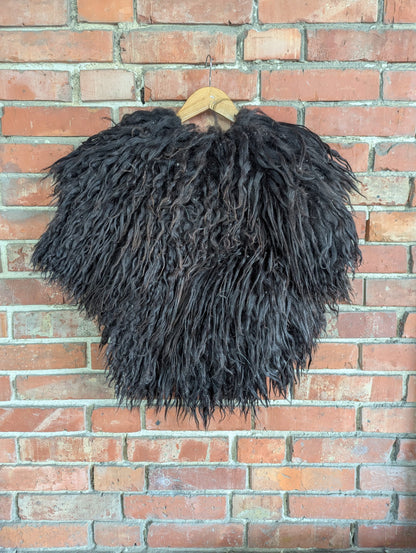 Viking Fur Cape XL – Skandinavische Wildschnucke Dark Brown – Krieger | Dark – Einzelstück 713