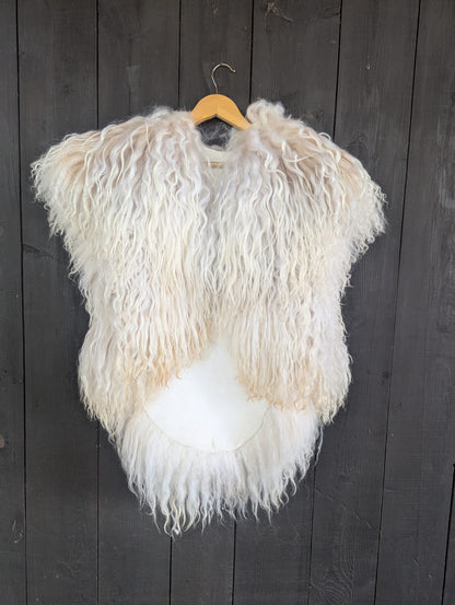 Viking Fur Cloak Blonde XL – Real Icelandic Sheepskin – Wikinger Fellumhang – Nordic Fur – Einzelstück 737
