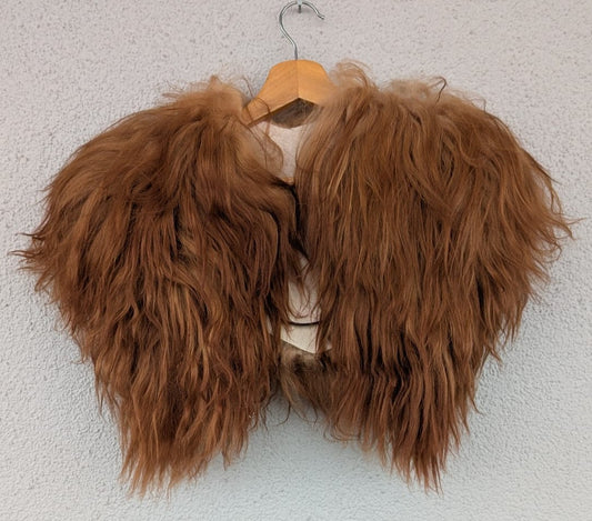 Viking Shoulder Fur, Real Sheepskin Shoulder Cape – Wikinger Schulterfell – One of a Kind – Art Nr 862