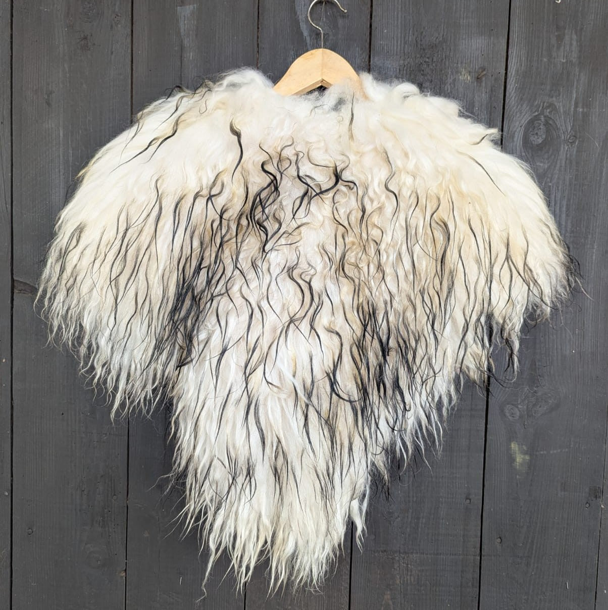 Fellumhang Islandschaf - Fell für Wikinger - Viking Fell - Krieger Fell - Bekleidung mit Fell- Einzelstück 908