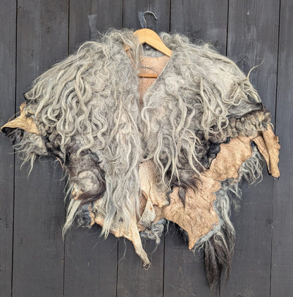 Großer Fellumhang XXL - Fell für Wikinger - Viking Fell - Krieger Fell - Bekleidung mit Fell - Vikings - GOT - Einzelstück 910