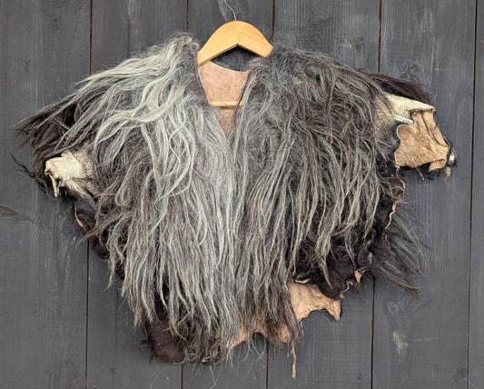 Schulterfell Wikinger – Heidschnucke, grau meliert, rustikal , FU901