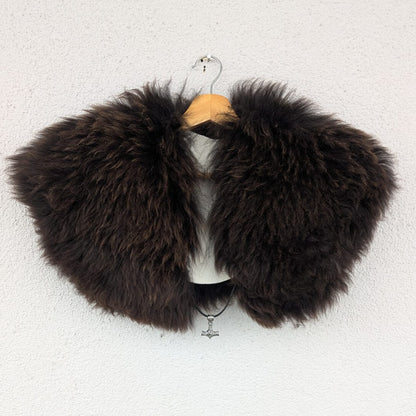 Viking Shoulder Fur – Real Sheepskin Shoulder Cape  – Wikinger Schulterfell – One of a Kind – S2a