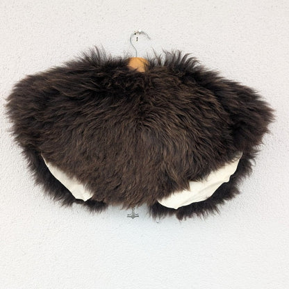 Viking Shoulder Fur – Real Sheepskin Shoulder Cape  – Wikinger Schulterfell – One of a Kind – S2a
